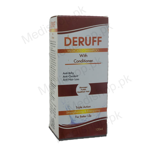 Deruff medicated shampoo with conditioner 120ml tulip healthcare