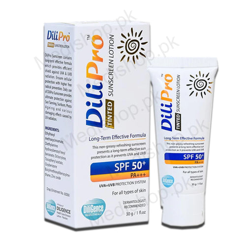 Dilipro Tinted Sunscreen Lotion SPF 50+