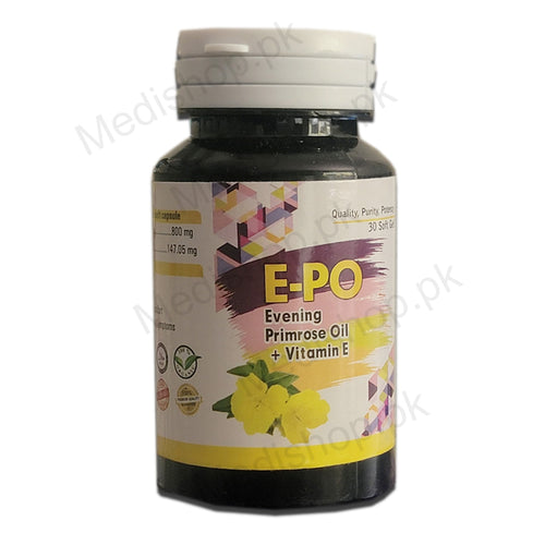 E-po evening primrose oil +vitamin E soft soft gel