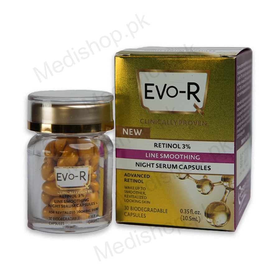 Buy EVo-R Retinol 3% Night Serum Capsules - Fine Lines- Wrinkles ...