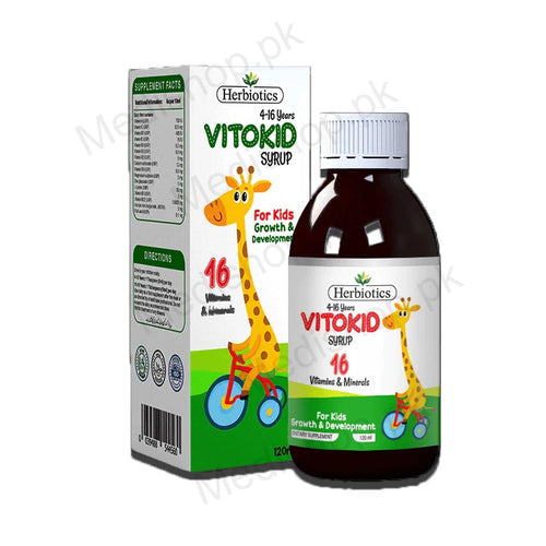 Herbiotics Vitokid Syrup 16 vitamin & minerals dietaary supplement