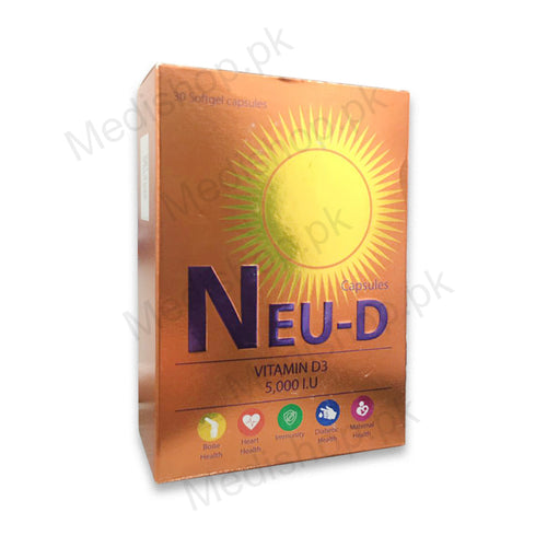 Neu-D Vitamin d3 5000 I.U softgel Capsules cholecalciferol