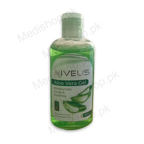 Niveus-Aloe vera gel moiturizes cool soothes skincare dry 250ml whiz Laboratories