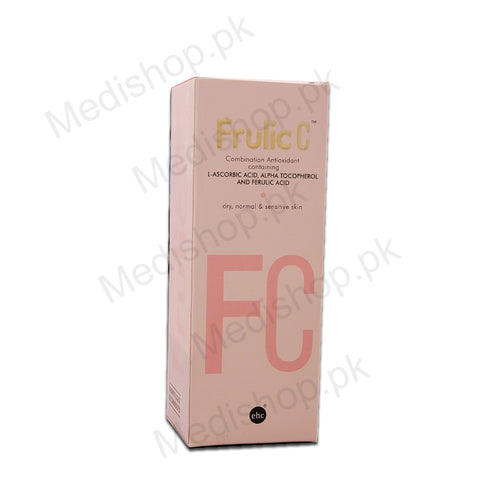 frulic c combination antioxidant contaning l ascorbic acid  alpha tocopherol and ferulicacid 20ml essentials healthcare