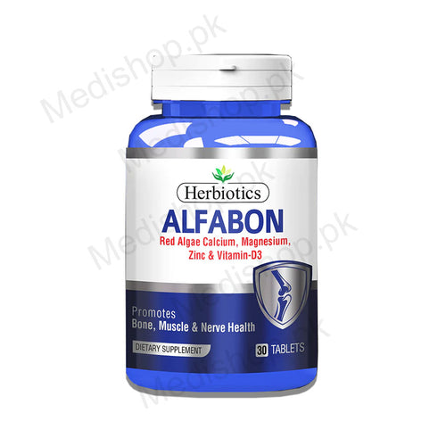 herbiotics Alfabon 30tablet red algae calcium magnesium zinc vitamin D3 dietary supplement