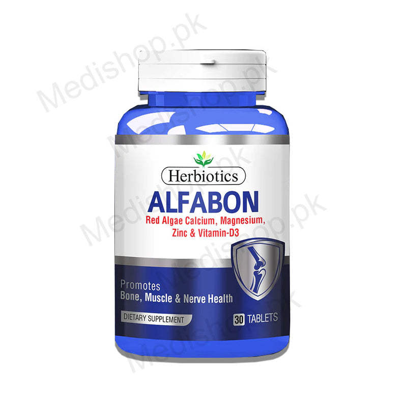 herbiotics Alfabon 30tablet red algae calcium magnesium zinc vitamin D3 dietary supplement