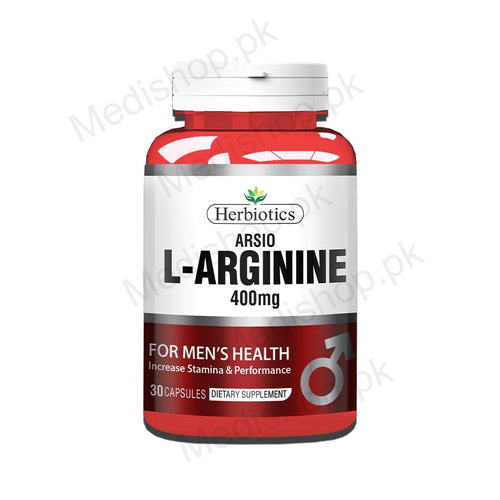 herbiotics arsio L arginine 400mg dietary supplement