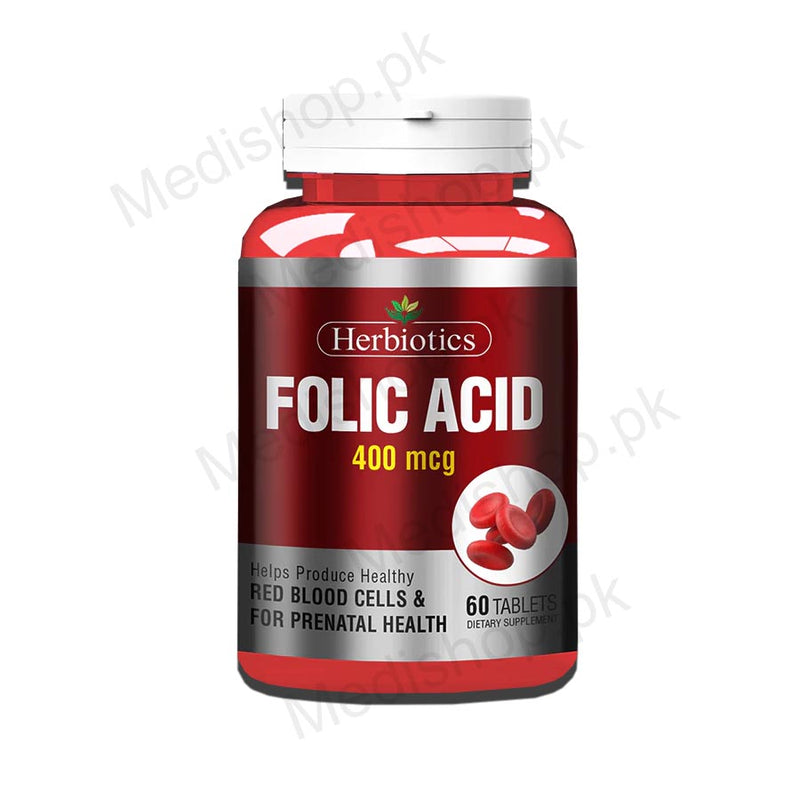 herbiotics folic acid 400mcg dietary supplements