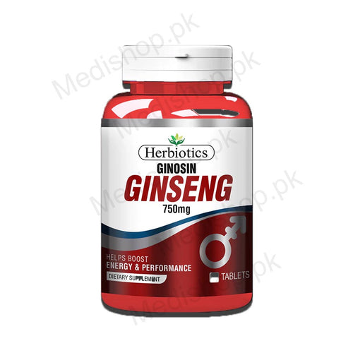 herbiotics ginosin ginseng 750mg dietary supplement