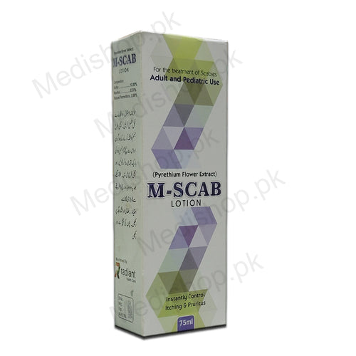 m scab lotion insantly control tching pruritus 75ml radiant health care