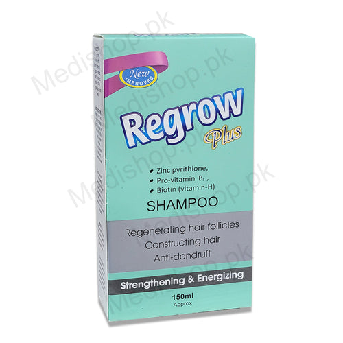 regrow plus shampoo strengthening energizing hair fall dandruff biotin 150ml