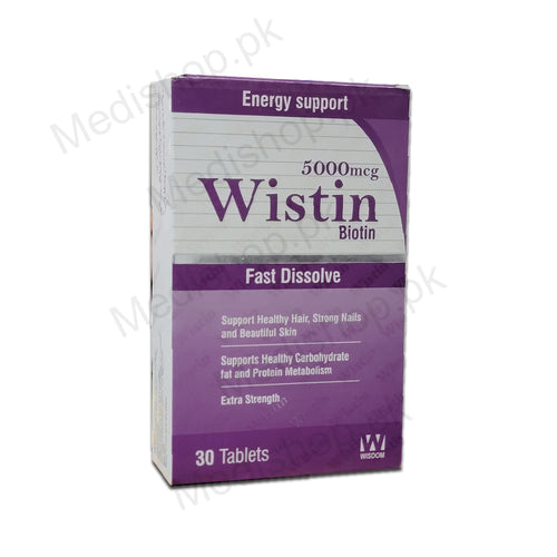 wistin biotin 5000mcg fast dissolve 30tablets wisdom