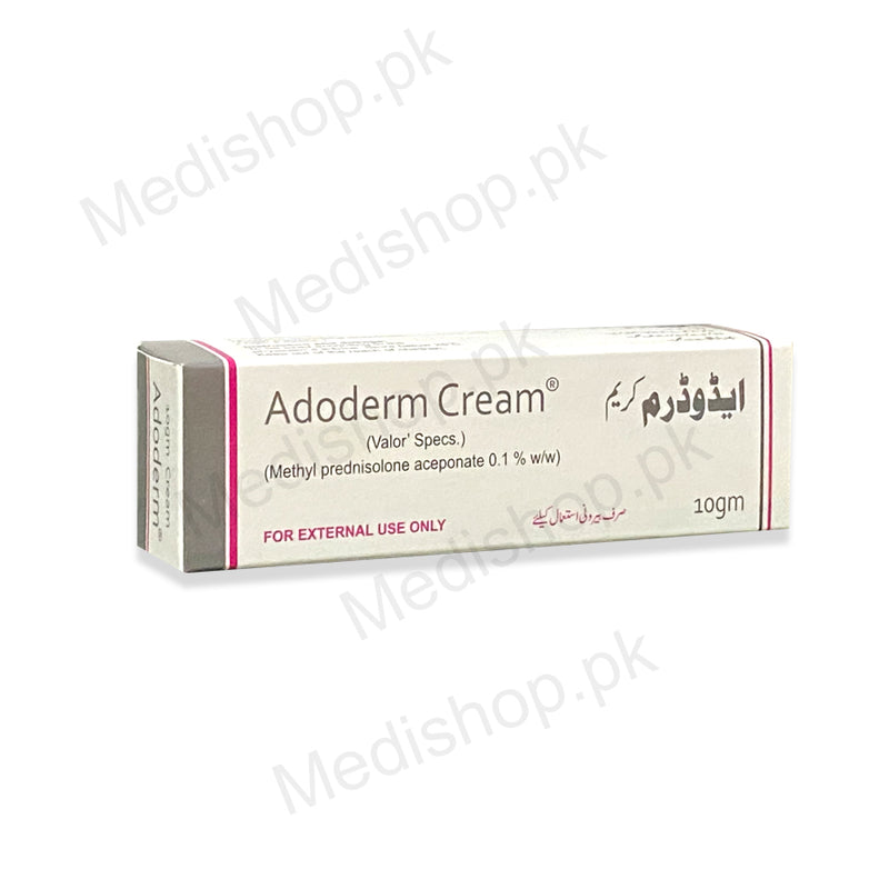 Adoderm cream 10gm methyl prednisolone aceponate skin care treatment Valor Pharma