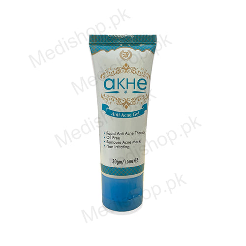 Akhe-anti acne gel 30gm acnecare treatment skin montis saifi derm pharma