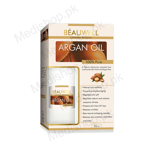       Beauwell Argan oil 30ml 100% pure anti wrinkles skincare Whiz Laboratories