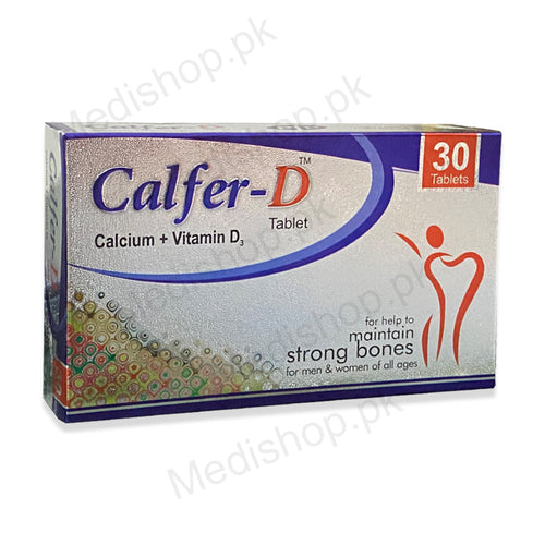 Calfer-D Tablets Calcium + vitamin d3 Help to maintain  Strong bones  Pasteur & Fleming Pharma PfP