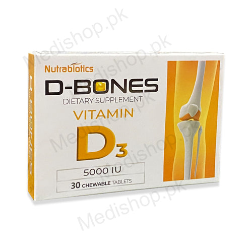 D-Bones Chewable Tablets Vitamin d3 5000IU nutrabiotics