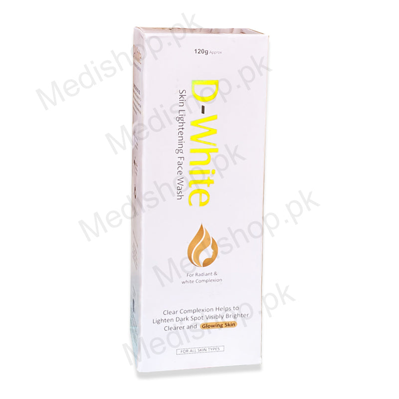 D-White Skin Lightening Face Wash 120g whitening Derma shine