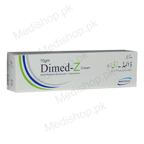 Dimed-Z cream 10gm betamethasone dipropionate clotrimazole maxitech pharma