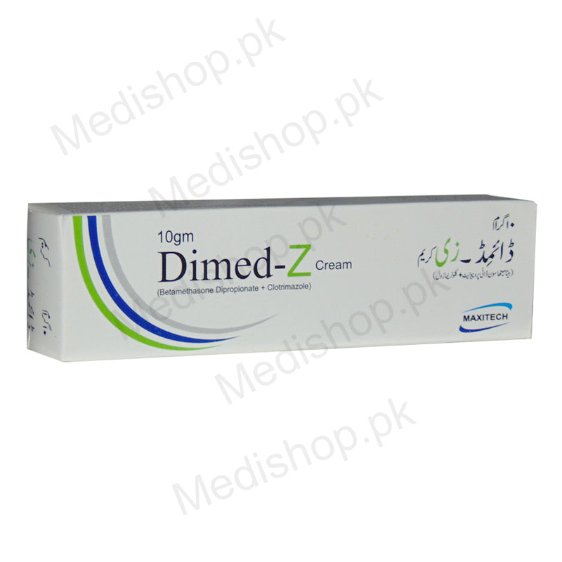 Dimed-Z cream 10gm betamethasone dipropionate clotrimazole maxitech pharma