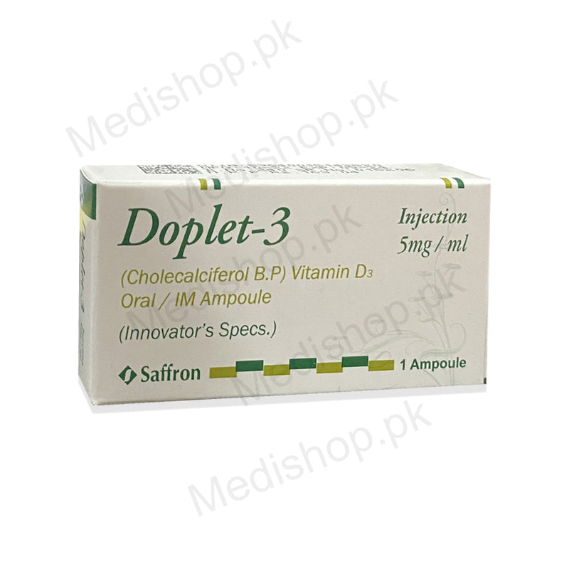     Doplet-3 injection 5mg ml cholecalciferol vitamin d3 apmules saffron pharmaceuticals