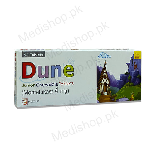 Dune junior chewable tablets montelukast 4m scotmann pharma