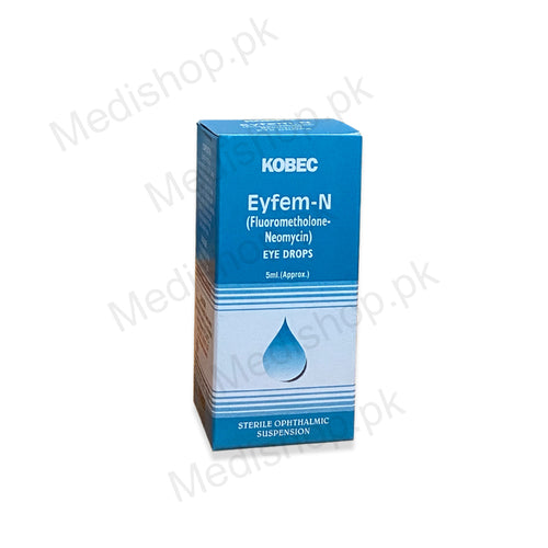 Eyfem-N Eye Drops 5ml fluorometholone neomycin Kobec pharma eye care treatment