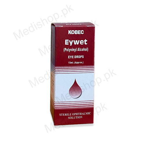     Eywet Eye drops polyvinyl alcohol 15ml kobec pharma eyecare treatment