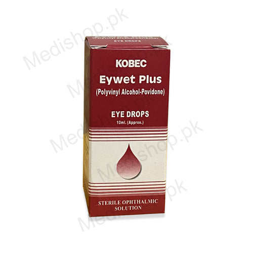 Eywet Plus polyvinyl alcohol povidone eye drops 10ml Kobec pharma