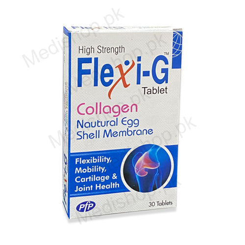 Flexi-G Tablets Collagen Nautural Egg Shell Membrane Flexibility, Mobility, Cartilage & Joint Health Pasteur & Fleming Pharma PfP