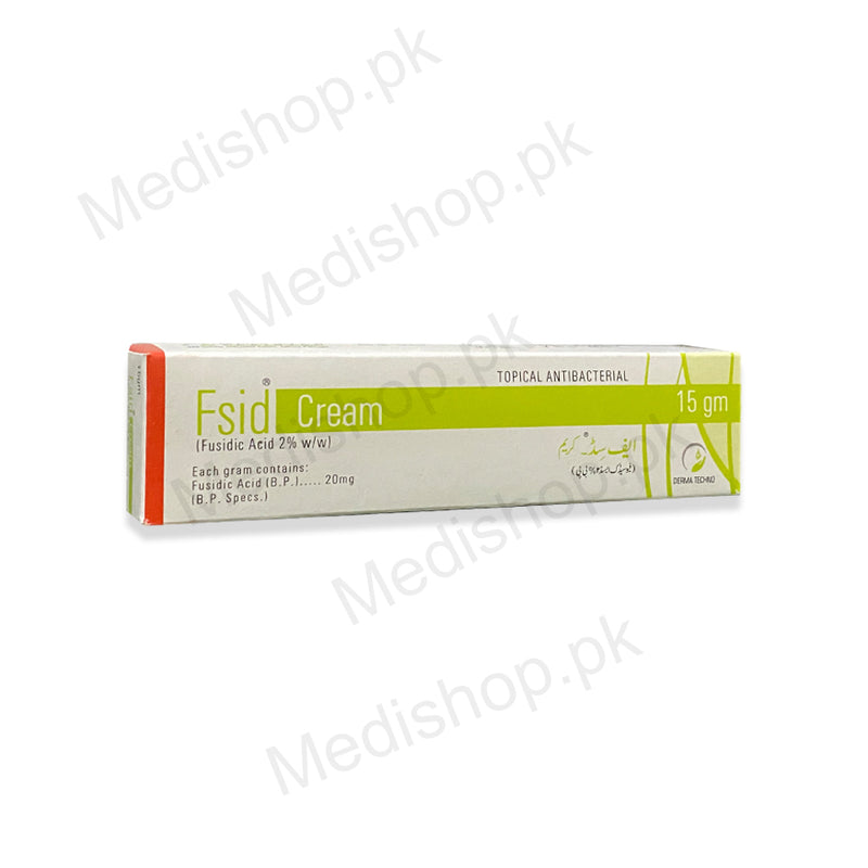 Fsid Cream 15gm fusidic acid 2% skin care treatment derma techno pakistan