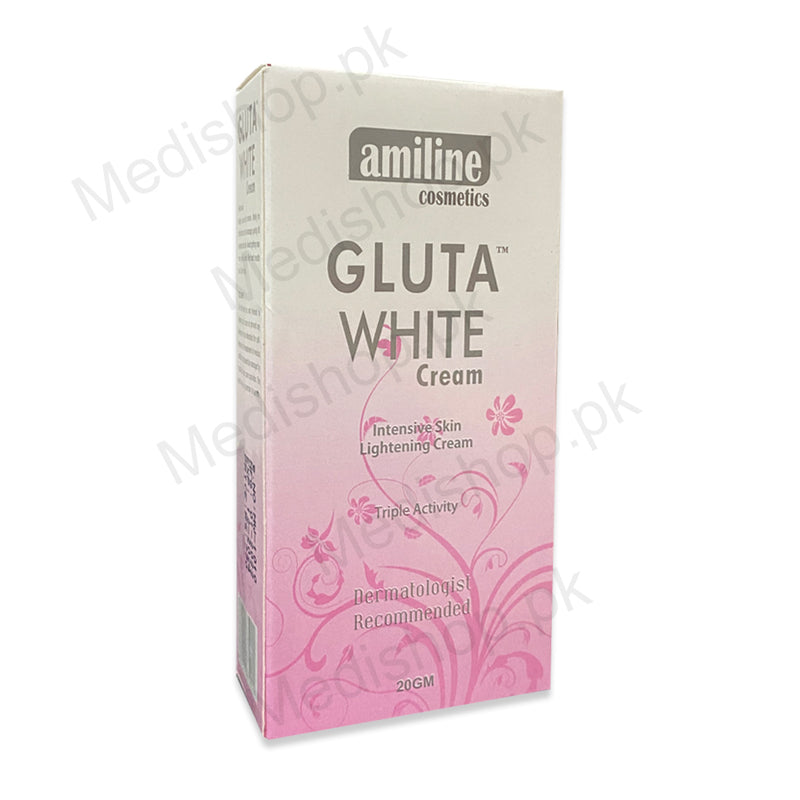  Gluta White Cream 20gm Skin Lightening & Whitening amiline cosmetics