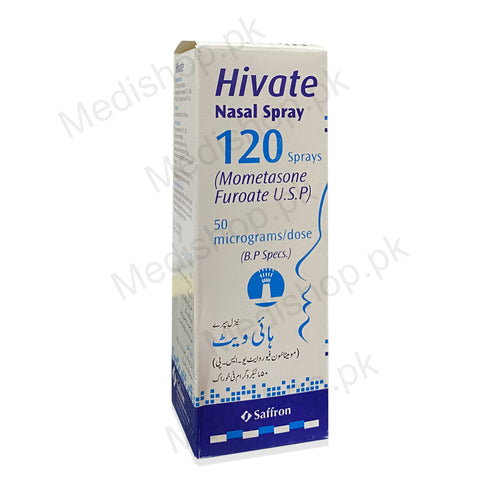       Hivate  nasal spray 120 mometasone furoate saffron pharma