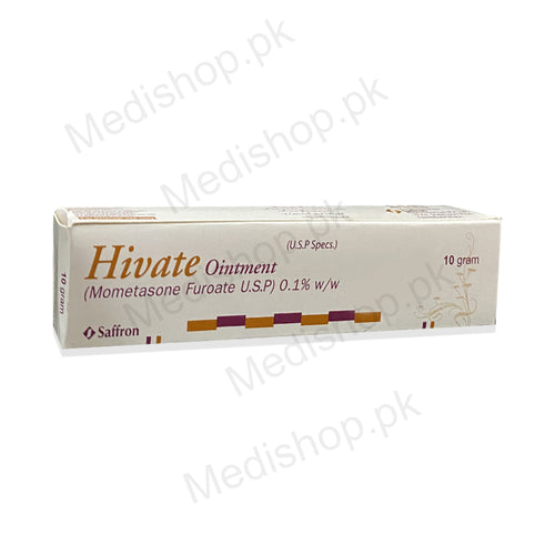 Hivate ointment mometasone furoate 0.1% 10gram saffron pharma