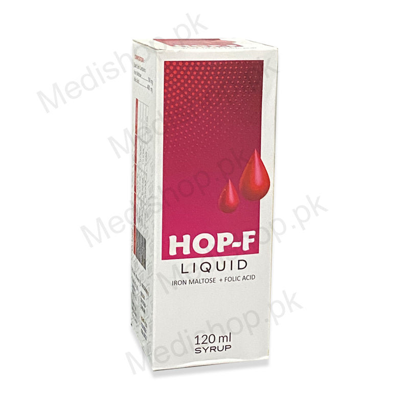 Hop-F Liquid Syrup 120ml Iron Maltose + Folic Acid Adcok Pharmaceuticals