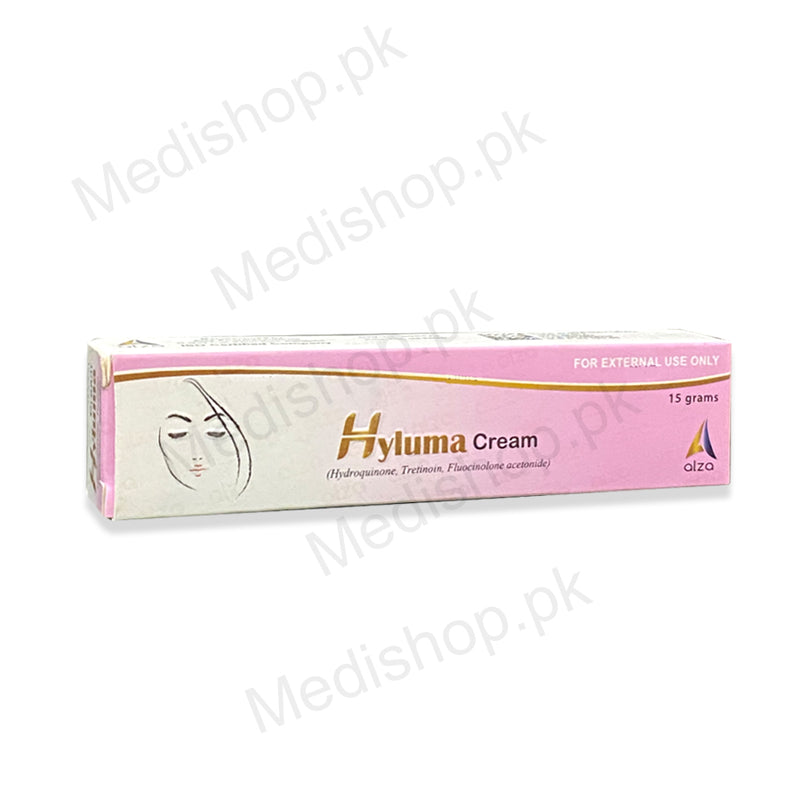    Hyluma cream15gram hydroquinone tretinoin fluocinolone acetonide alza pharma skincare treatment