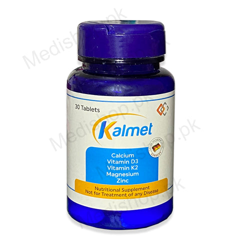 Kalmet tablets calcium vitamins magnesium zinc nutritional supplement glorious laboratories