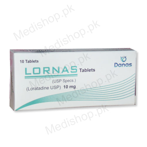 Lornas Tablets 10mg Loratadine USP danas pharma