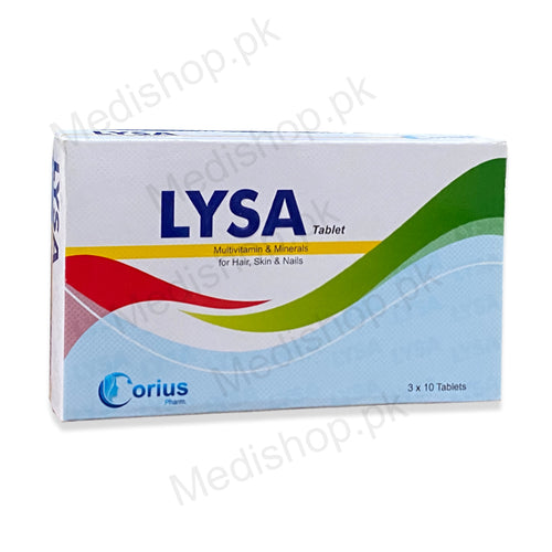       Lysa tablets multivitamins minerals hair skin nails care corius pharma