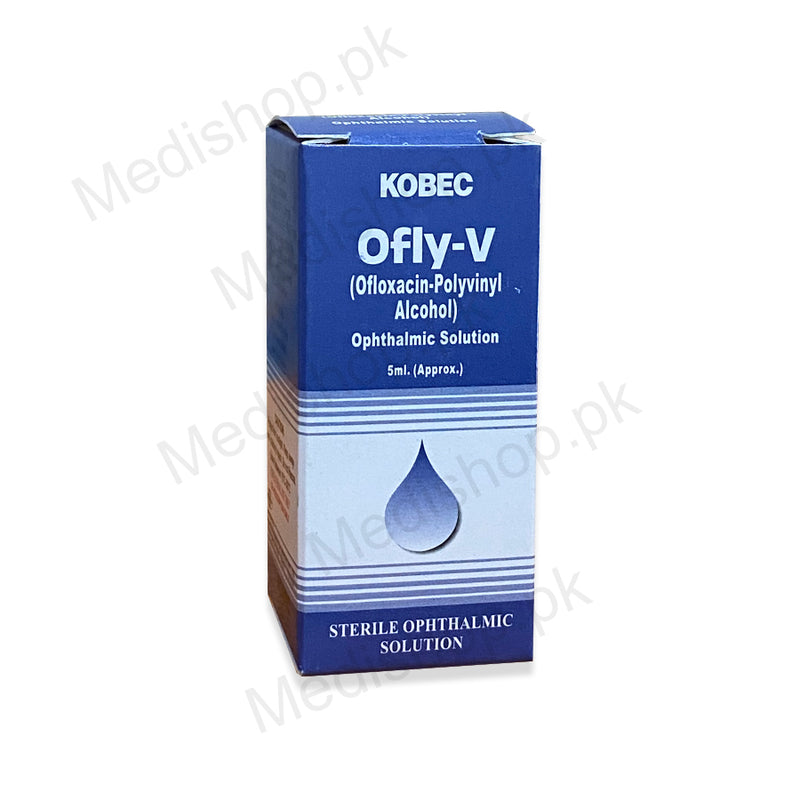 Ofly-V ofloxacin polyvinyl alcohol 5ml eye drops Kobec pharma