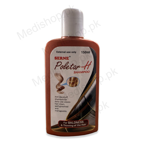 Poletar-H Shmapoo 150ml anti dandruff hair care fall baldness treatment serne