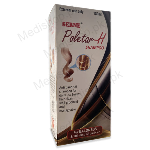 Poletar-H Shmapoo 150ml anti dandruff hair care fall baldness treatment serne