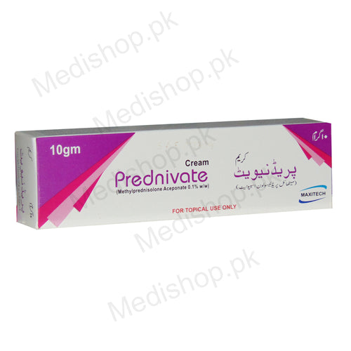 Prednivate Cream 10GM methylprednisolone aceponate 0.1 % maxitech healtcare