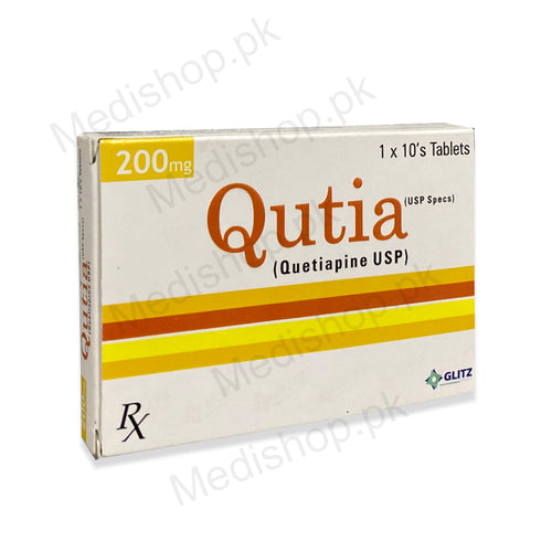    Qutia 200mg Tablets quetiapine Glitz pharma