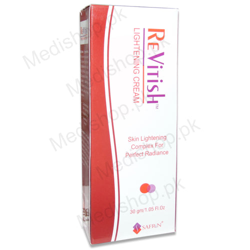 REVITISH Skin Lightening Cream 30gm Safrin Pharma skin whitening cream