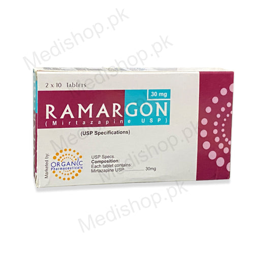 Ramargon tablets 30mg mirtazapine USP Oraganic pharma