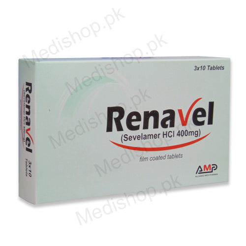 Renavel sevelamer HCL 400mg tablets Genome Pharma