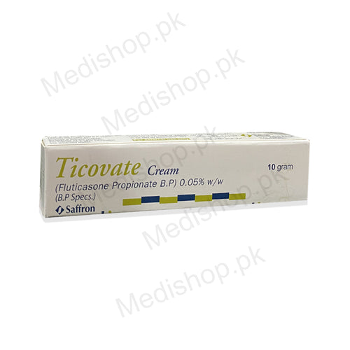 Ticovate Cream fluticasone propionate 0.05% saffron pharma 10gm