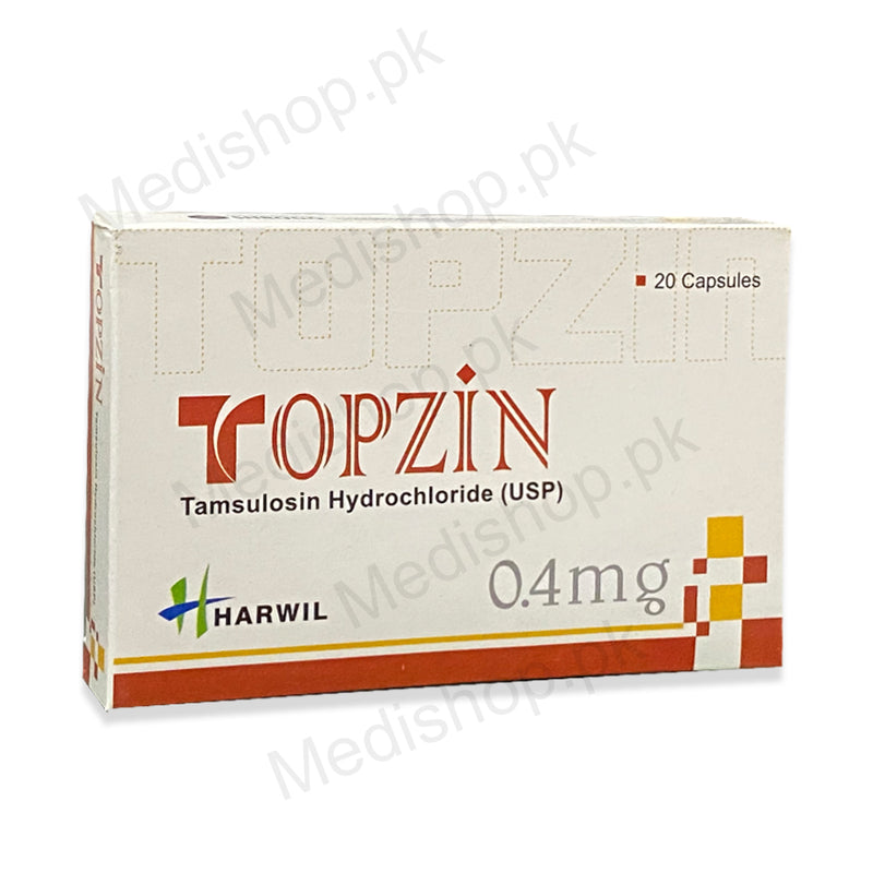     Topzin tamsulosin hydrochloride 0.4mg capsules shrooq pharma