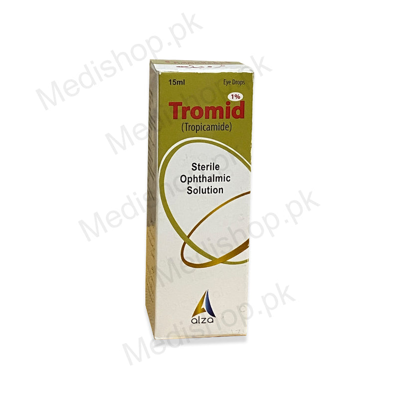 Tromid tropicamide 1% Eye drops Alza pharma 15ml